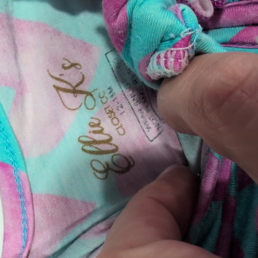 Ellie's K Pink Heart Kids One Piece - Picture 6 of 6